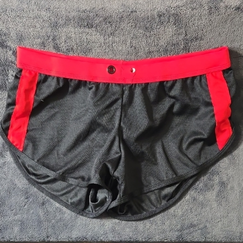 Men's Athletic Shorts - Black and Red